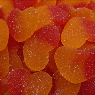 Żelki "Serduszka brzoskwiniowe" brzoskwinia