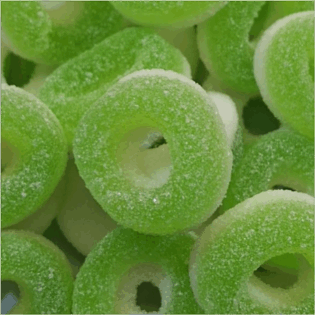 Żelki "Oponki" zielone jabłko