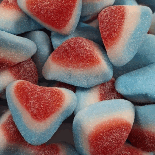 Żelki "Serduszka" niebieska malina