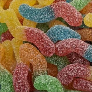 Żelki "Robaczki neonowe" wieloowocowe