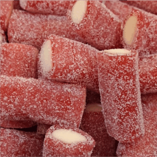 Żelki "Mini kabelki nadziewane" truskawka