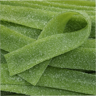 Żelki "Paski" zielone jabłko