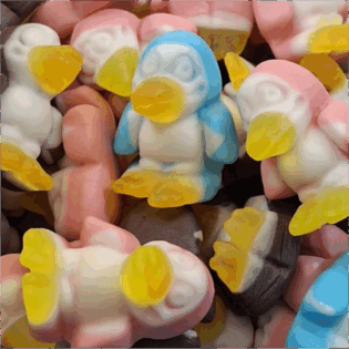 Żelki "Pingwiny" jogurtowo-owocowe