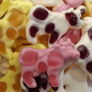 Żelki "Krówki" jogurtowo-owocowe