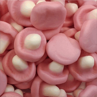 Żelki "Grzybki" jogurtowo-truskawkowe