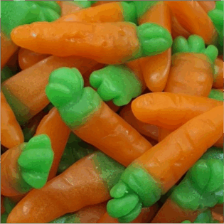 Żelki "Marchewki karotki" jogurtowo-pomarańczowe