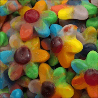 Żelki "Kwiaty Multicolor" jogurtowo-owocowe