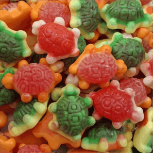 Żelki "Żółwiki" jogurtowo-owocowe nadziewane musem