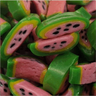 Żelki "Połówki arbuza" owocowe