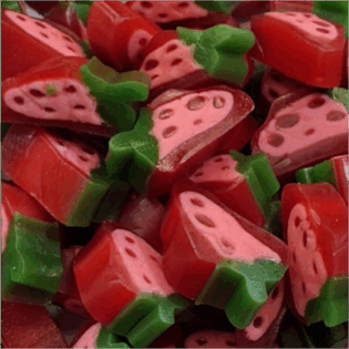 Żelki "Połówki truskawki" owocowe