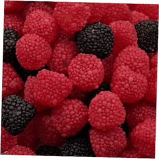 Żelki "Maliny-jeżyny w posypce granulowanej" owocowe