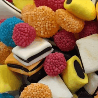 Żelki "MIX" lukrecja