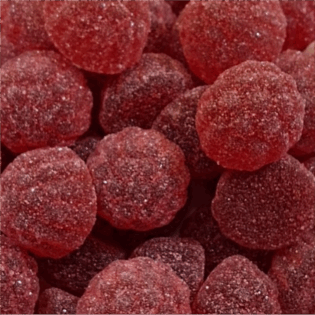 Żelki "Słodkie truskawki" w posypce cukrowej