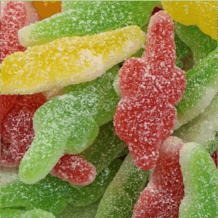 Żelki "Krokodylki kwaśne" wieloowocowe