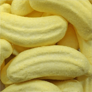 Pianki słodkie "Bananki" z nadzieniem czekoladowym