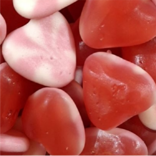 Żelki "Serduszka Twist" jogurtowo-truskawkowe