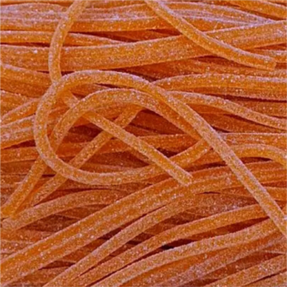 Żelki "Spaghetti czarna porzeczka-pomarańcza" kwaśne