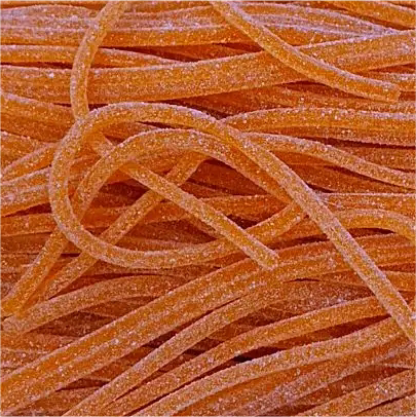 Żelki "Spaghetti czarna porzeczka-pomarańcza" kwaśne