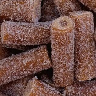 Żelki "Karmelowe lukrecje" karmelowy smak z nadzieniem lukrecjowym