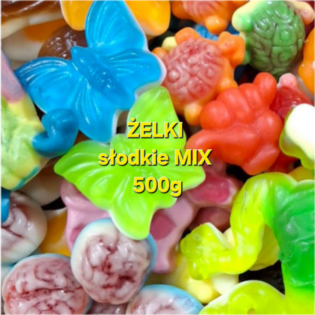 Żelki słodkie MIX - 30 wybranych losowo smaków  500g/45zł