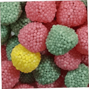 Żelki "Malinki kolorowe" w chrupiącej posypce