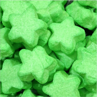 Pianki słodkie "Gwiazdy zielone" zielone jabłuszko