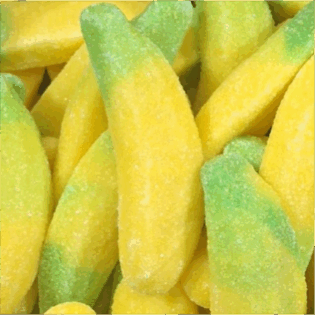 Żelki "Banany 3D XL" z nadzieniem bananowym