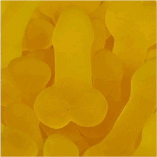 Żelki "Męskie kształty żółte 18+" ananasowym