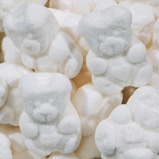 Pianki słodkie "Biały Miś" o smaku śmietankowo-truskawkowym