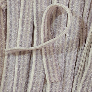 Żelki "Paski czarna porzeczka - wanilia"