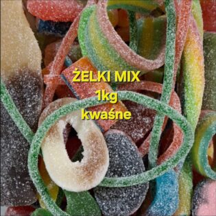 Żelki kwaśne MIX, losowo wybrane rodzaje 1kg
