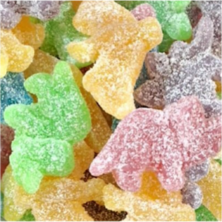 Żelki "Dinozaury" kwaśne owocowe