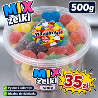 MIX żelek w pojemniku 500g