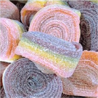 Żelki "Owocowe spiralki" kwaśne