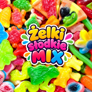 MIX żelek słodkich, losowo wybrane rodzaje