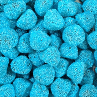 Żelki "Malinki niebieskie" owocowe w granulowanej posypce