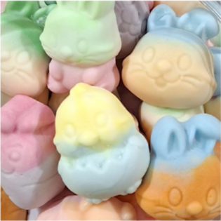 Żelki  "Zajączki, marchewki i kurczaczki" jogurtowo-owocowe