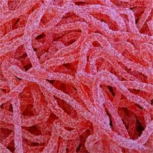 Żelki "Spaghetti truskawka" kwaśne