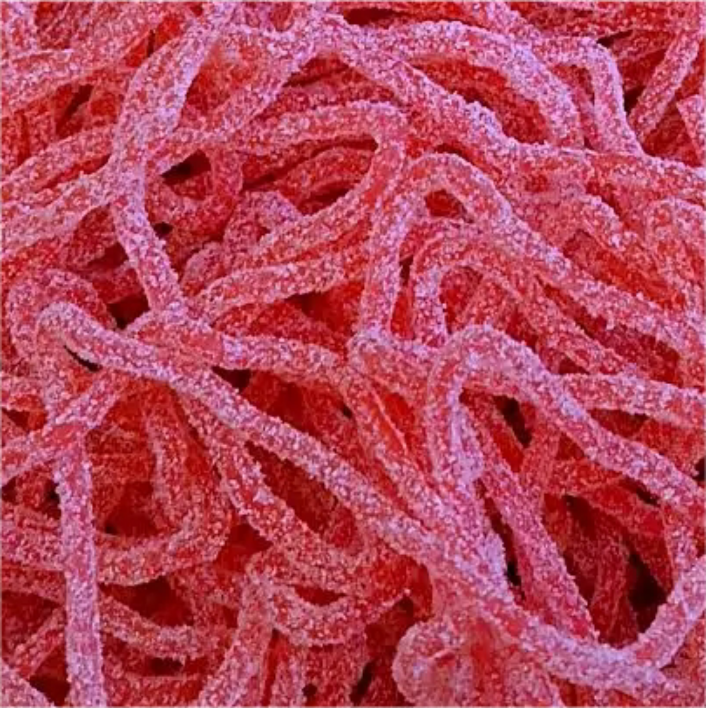 Żelki "Spaghetti truskawka" kwaśne