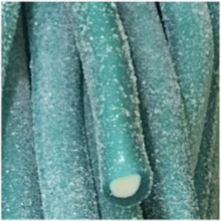 Żelki "Kable malina" w cukrze, słodkie