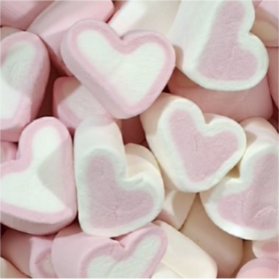 Pianki słodkie "Serduszka Marshmallow" o smaku jogurtowo-owocowym