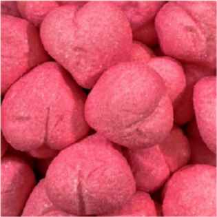 Pianki słodkie "Serduszka różowe" o smaku śmietankowo-owocowym