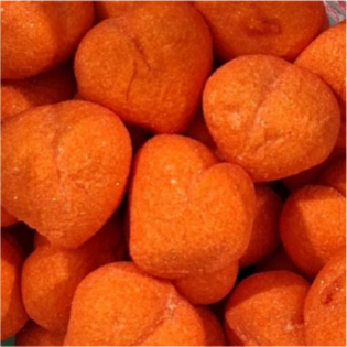 Pianki słodkie "Serduszka czerwone" o smaku owocowym