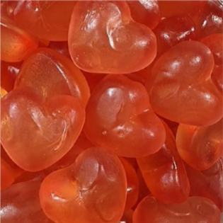 Żelki obierane "Serca 3d " z nadzieniem owocowym